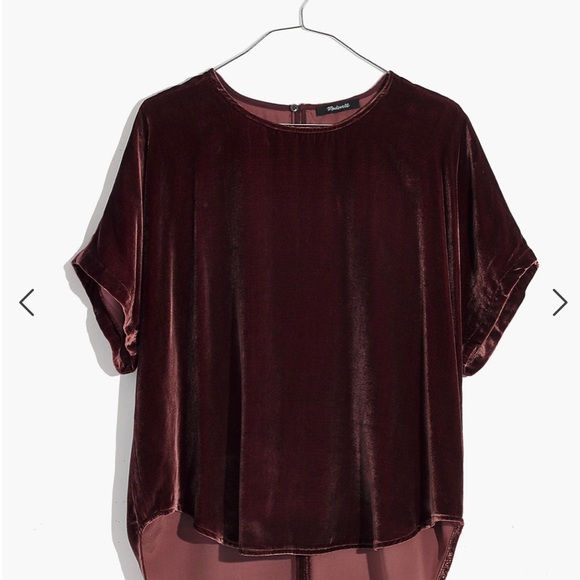 Madewell velvet top - Picture 4 of 5